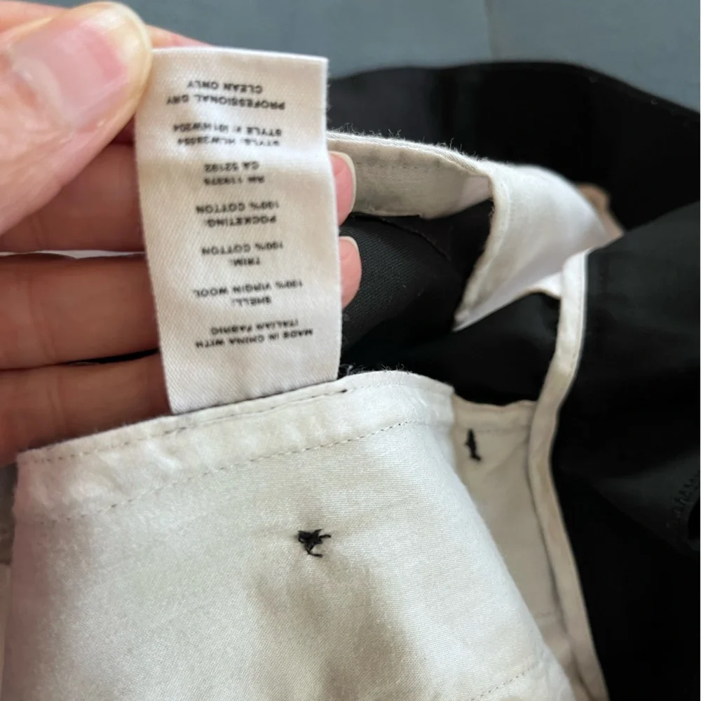 Helmut Lang Virgin Wool Black Trousers — Size 8 - Picture 9 of 9